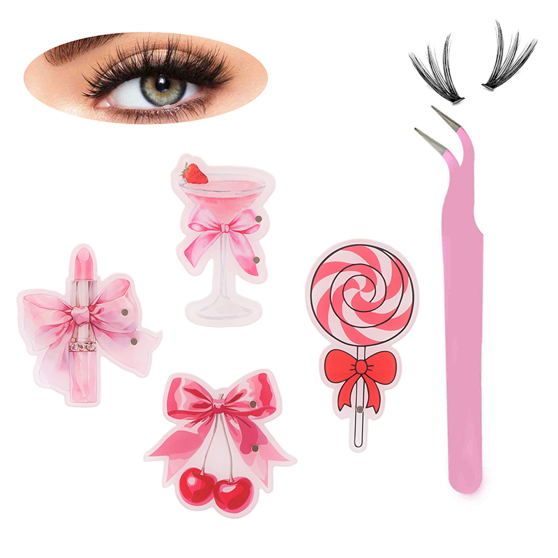 Eyelash Extension Menu - 핑크 아크릴 속눈썹 연장 디스플레이 보드