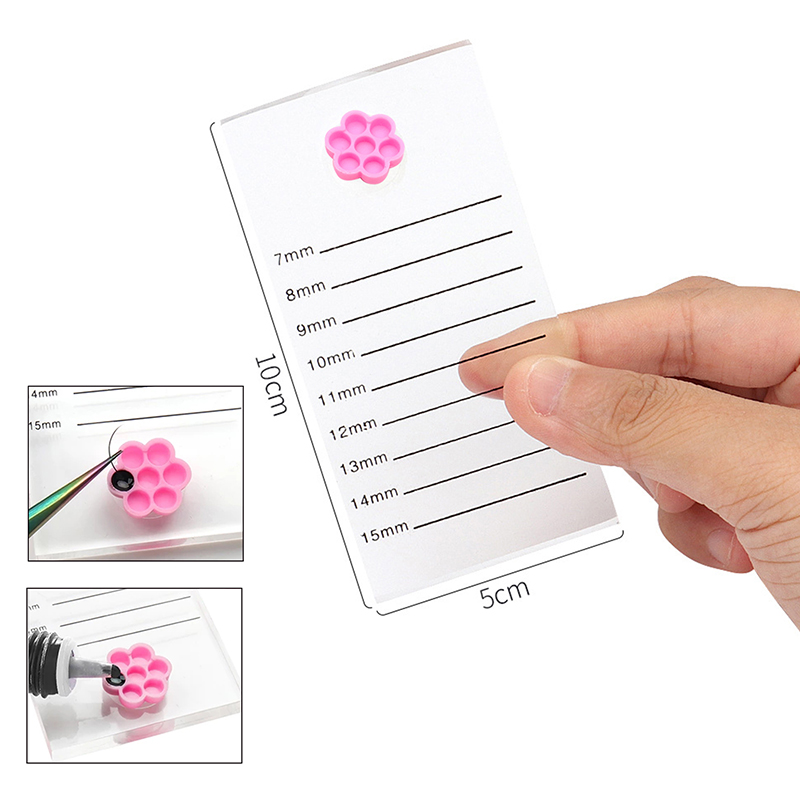Eyelash Extension Menu - 꽃 접착제 팬 홀더가있는 속눈썹 연장
