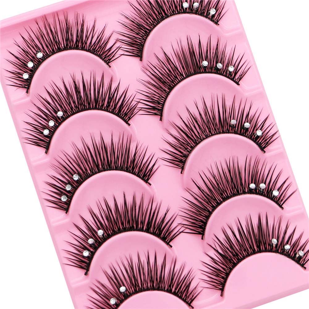 Eyelash Extension For Big Eyes - 지속력 있는 두꺼운 크로스 래쉬 반짝이는