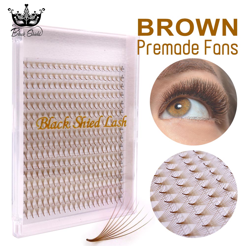 Eyelash Extension Russian Volume - 320개 컬러 포인티드 베이스 브라운 프리메이드