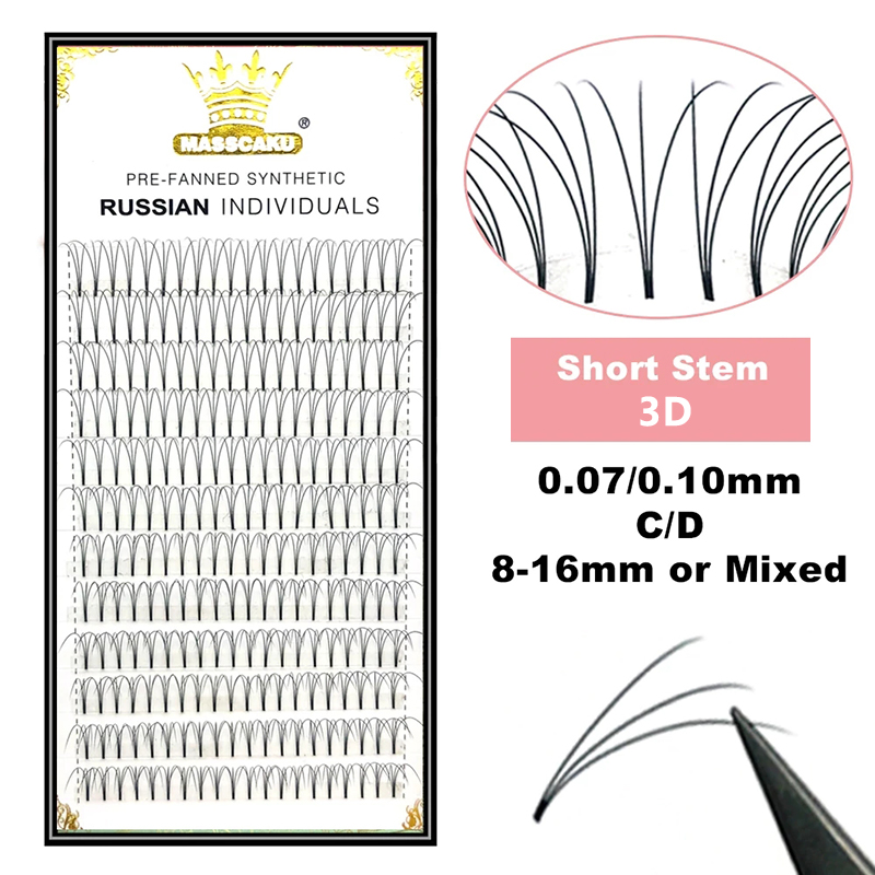 MASSCAKU Premade 러시아어 볼륨 짧은 줄기 - Eyelash Extension Russian Volume 리뷰 및 가격
