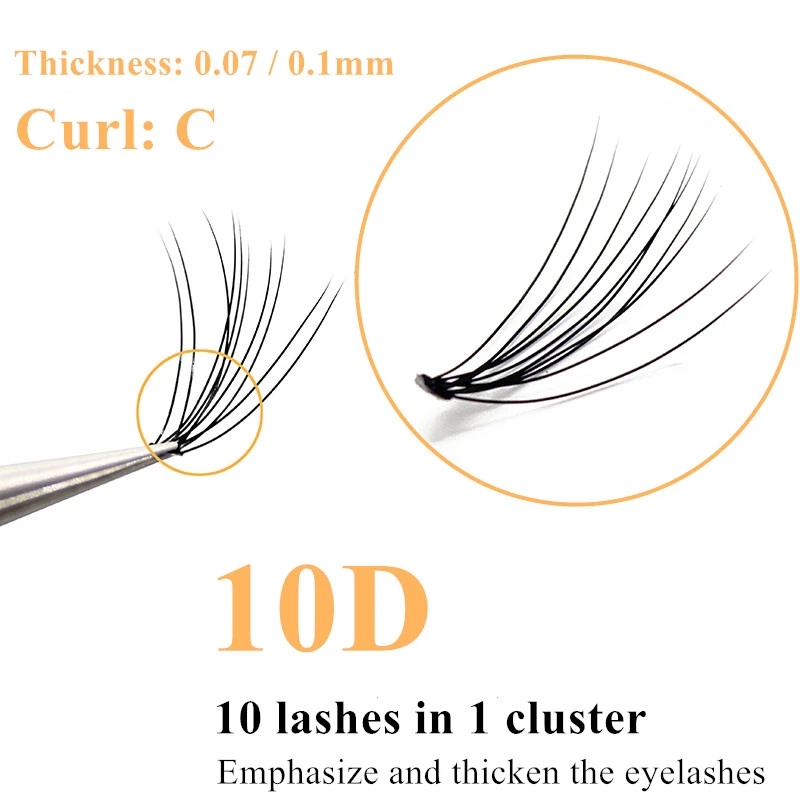 10D 인조 밍크 속눈썹 클러스터 러시안 볼륨 3D 개 - Eyelash Extension Russian Volume 리뷰 및 가격