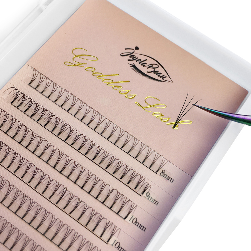 여신 3D 미리 만들어진 팬 속눈썹 연장 짧은 루트 W - Eyelash Extension Russian Volume 리뷰 및 가격