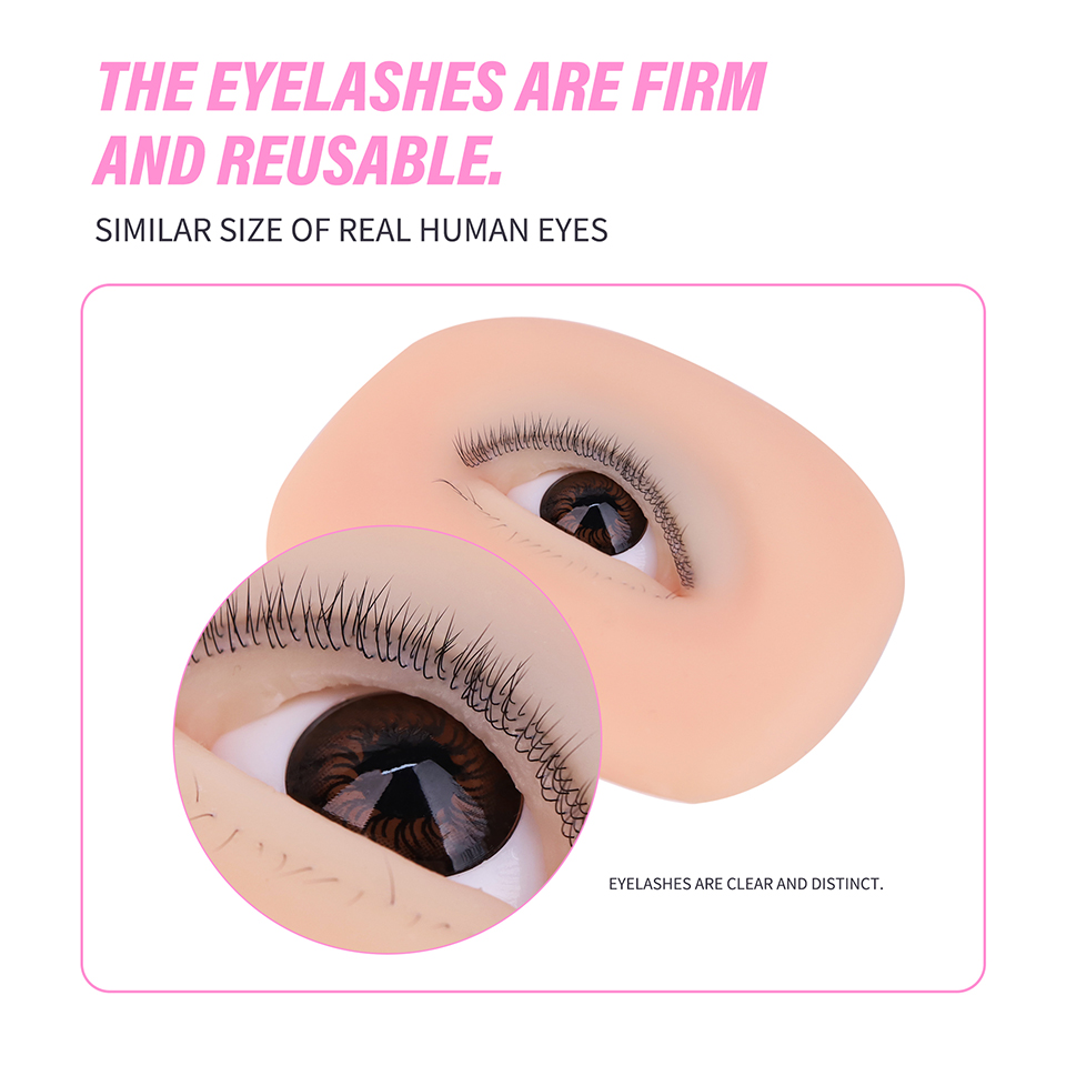 3중 실리콘 눈 모형 속눈썹 연장 눈썹 연습용 신축성  - Eyelash Extension Natural Classic 리뷰 및 가격