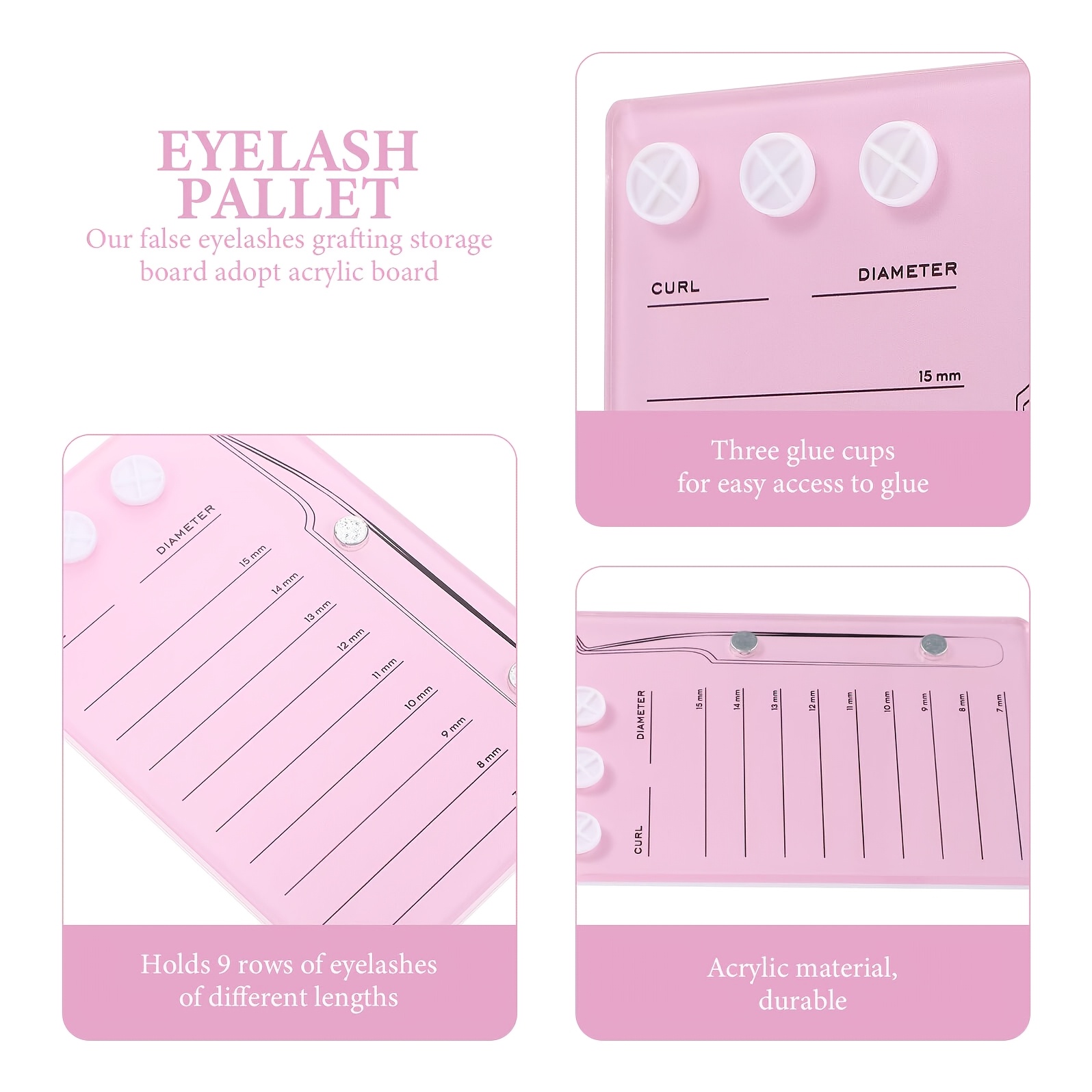 자석 아크릴 속눈썹 연장 팔레트 래쉬 타일 홀더 100 - Eyelash Extension Menu 리뷰 및 가격