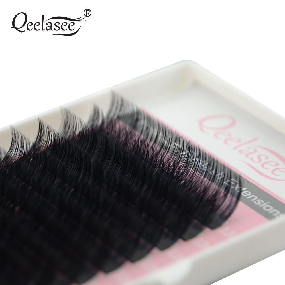 Qeelasee-인조 밍크 개별 속눈썹 연장 실, 전문 - Eyelash Extension Russian Volume 리뷰 및 가격