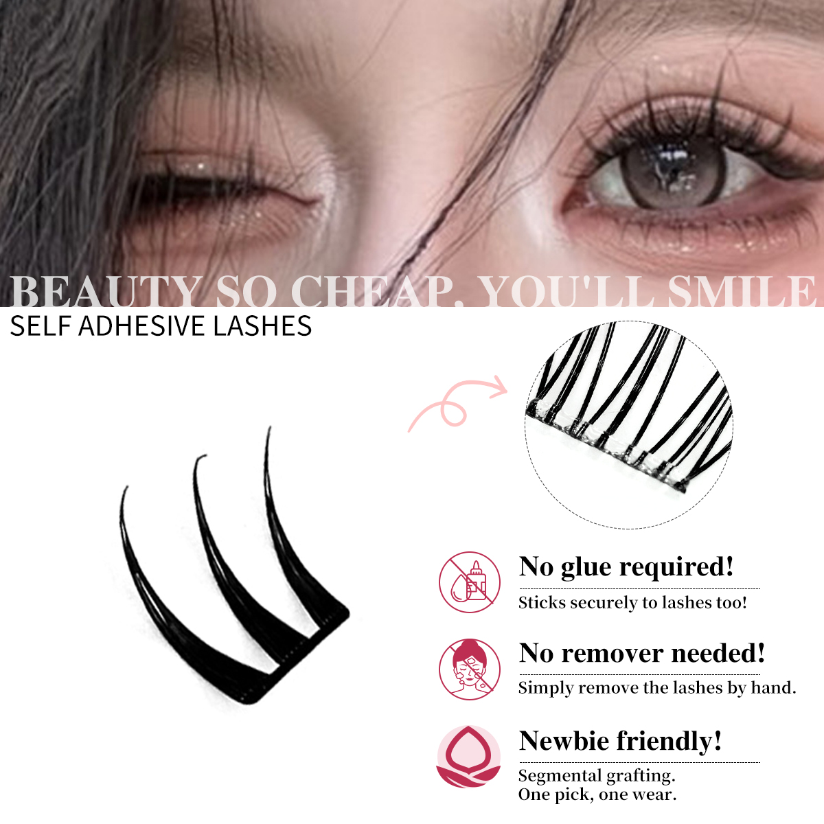 글루 없는 속눈썹 클러스터 초박형 시트 시리즈 셀프 접 - Eyelash Extension Menu 리뷰 및 가격