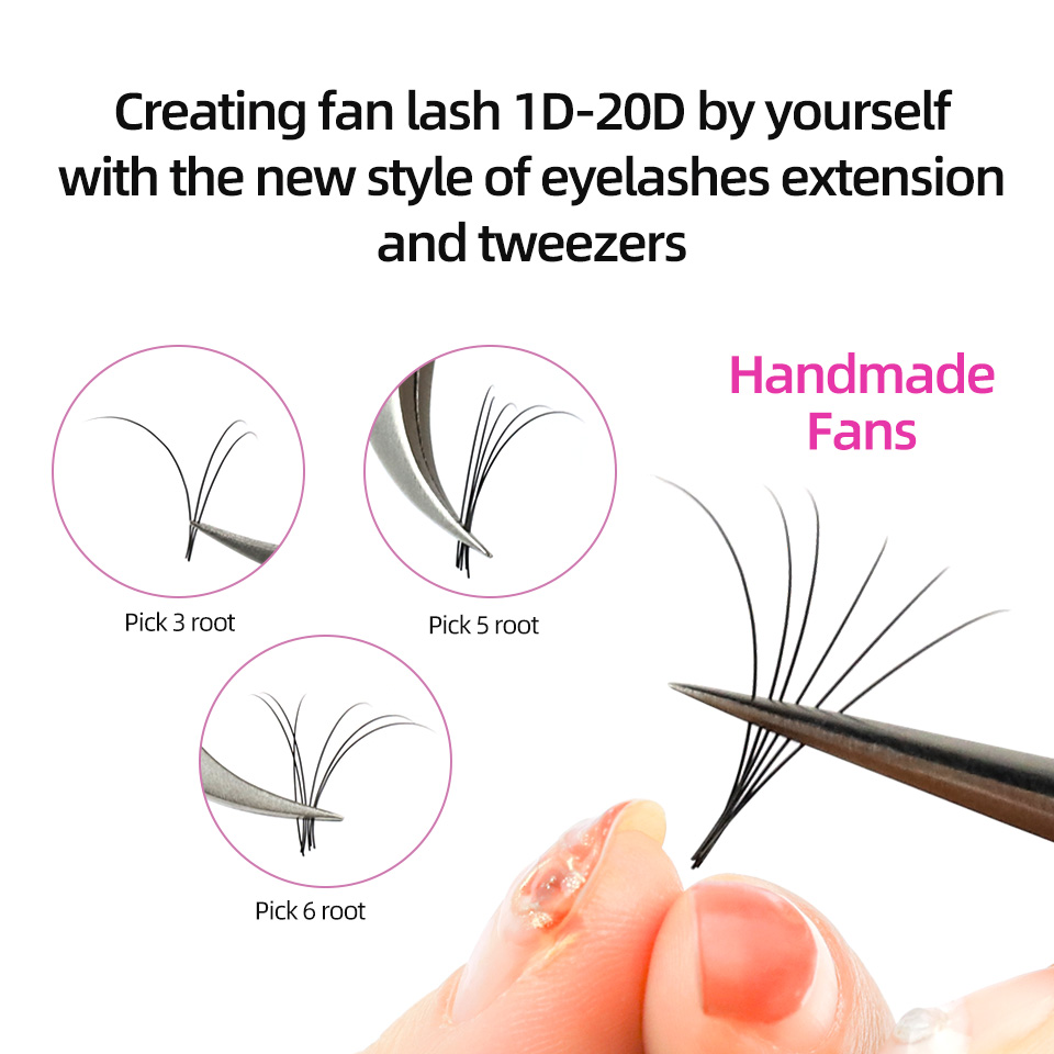 RUJADE 5 사례 / 대량 인조 속눈썹 연장 블랙  - Eyelash Extension Russian Volume 리뷰 및 가격